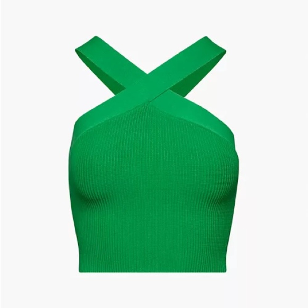 Babaton Emerald Cross-Strap Crop Top
